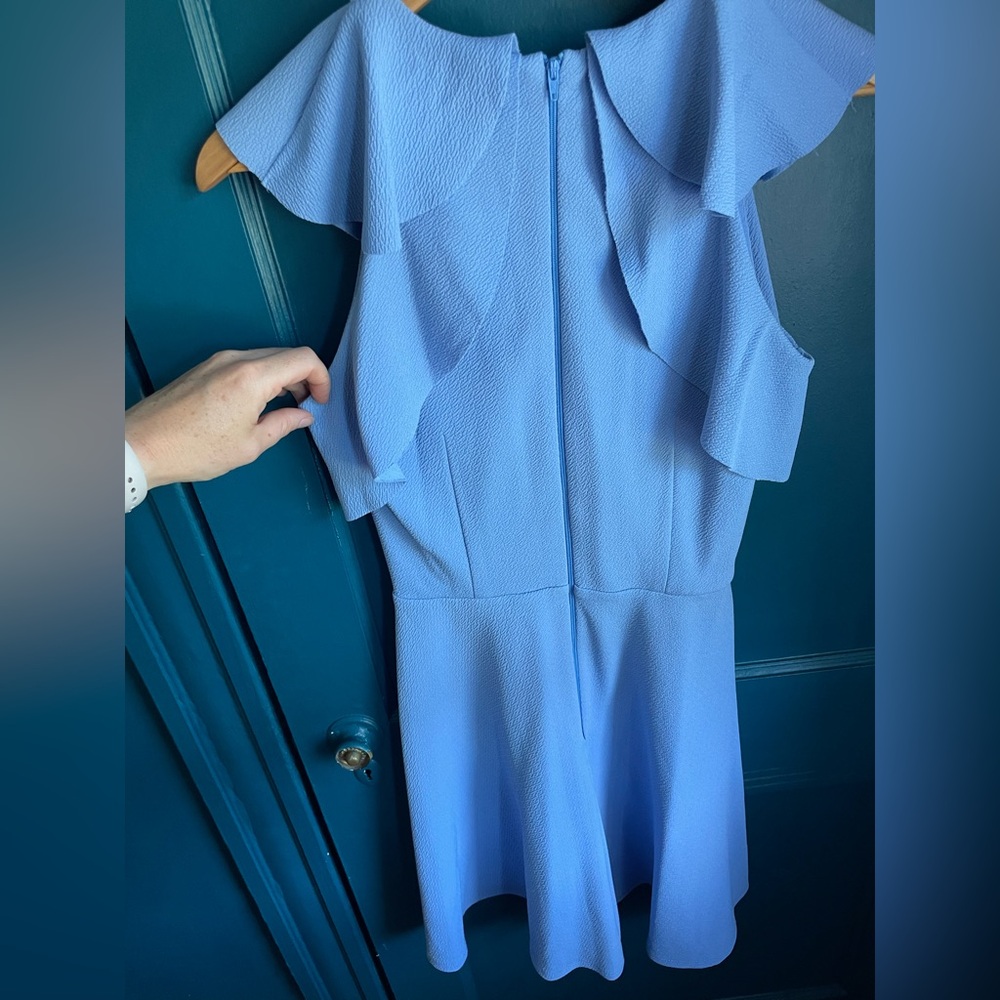 ASOS Light Blue Midi Dress with Ruffles - Picture 3 of 6